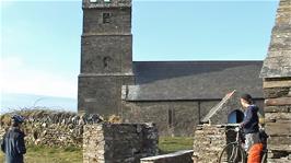 Tintagel Parish Church, on the track to the youth hostel, 29.1 miles into the ride
